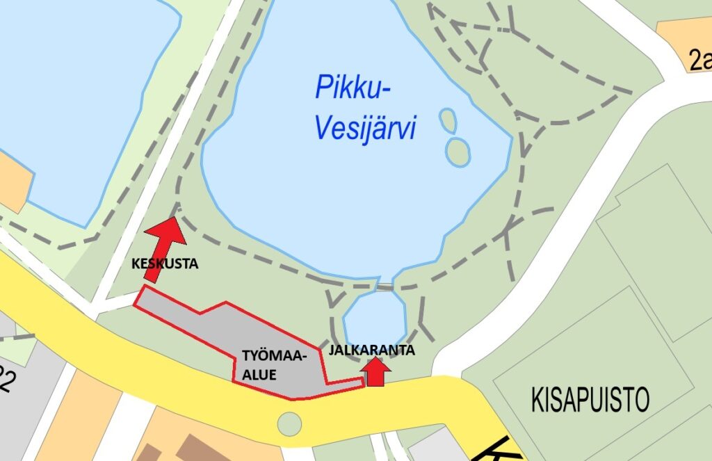 Lahden Pikku-Vesijärven puistoon uusi pelialue