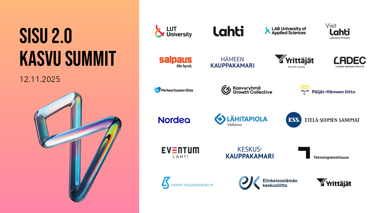 Sisu 2.0 Kasvu Summit kokoaa kasvun tekijät Lahteen