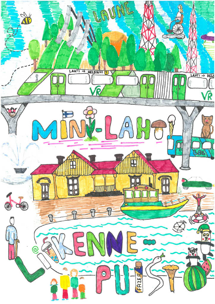 Lionelin piirustus koristaa Launeen liikennekaupungin porttia