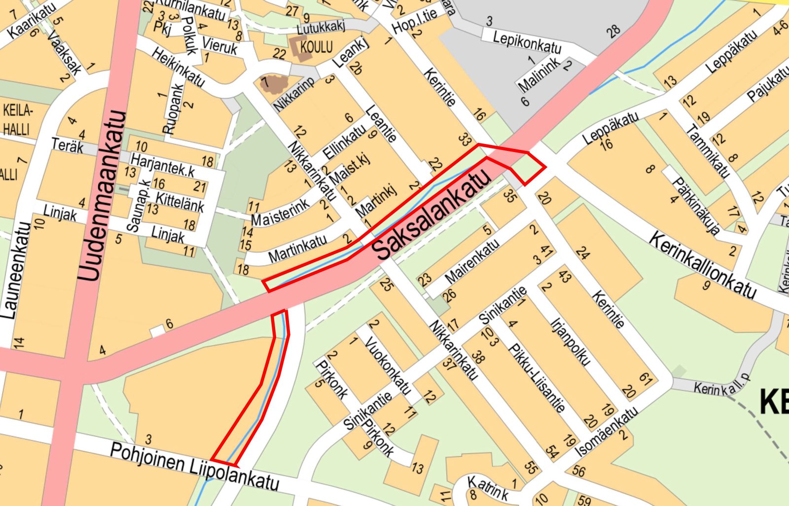 Paskurinojan kunnostus hidastaa liikennettä Saksalankadulla